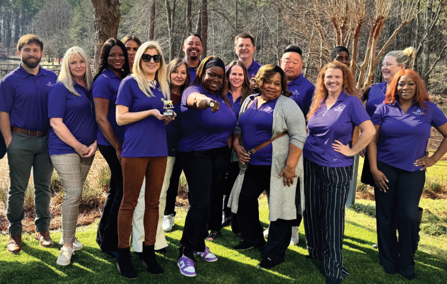 A group of people posing for a photo.