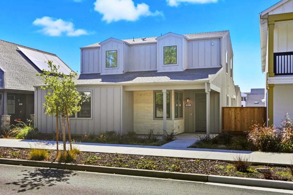 A house with a driveway.