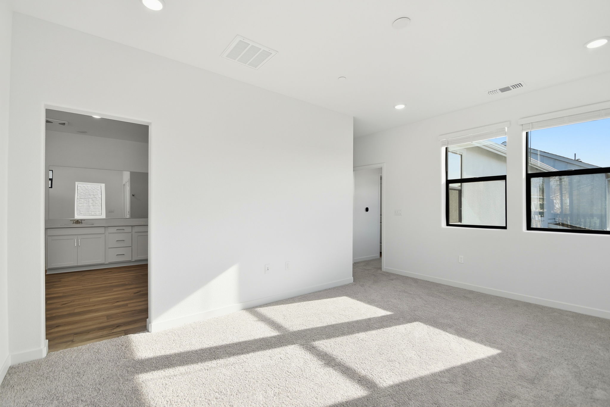 A room with white walls.