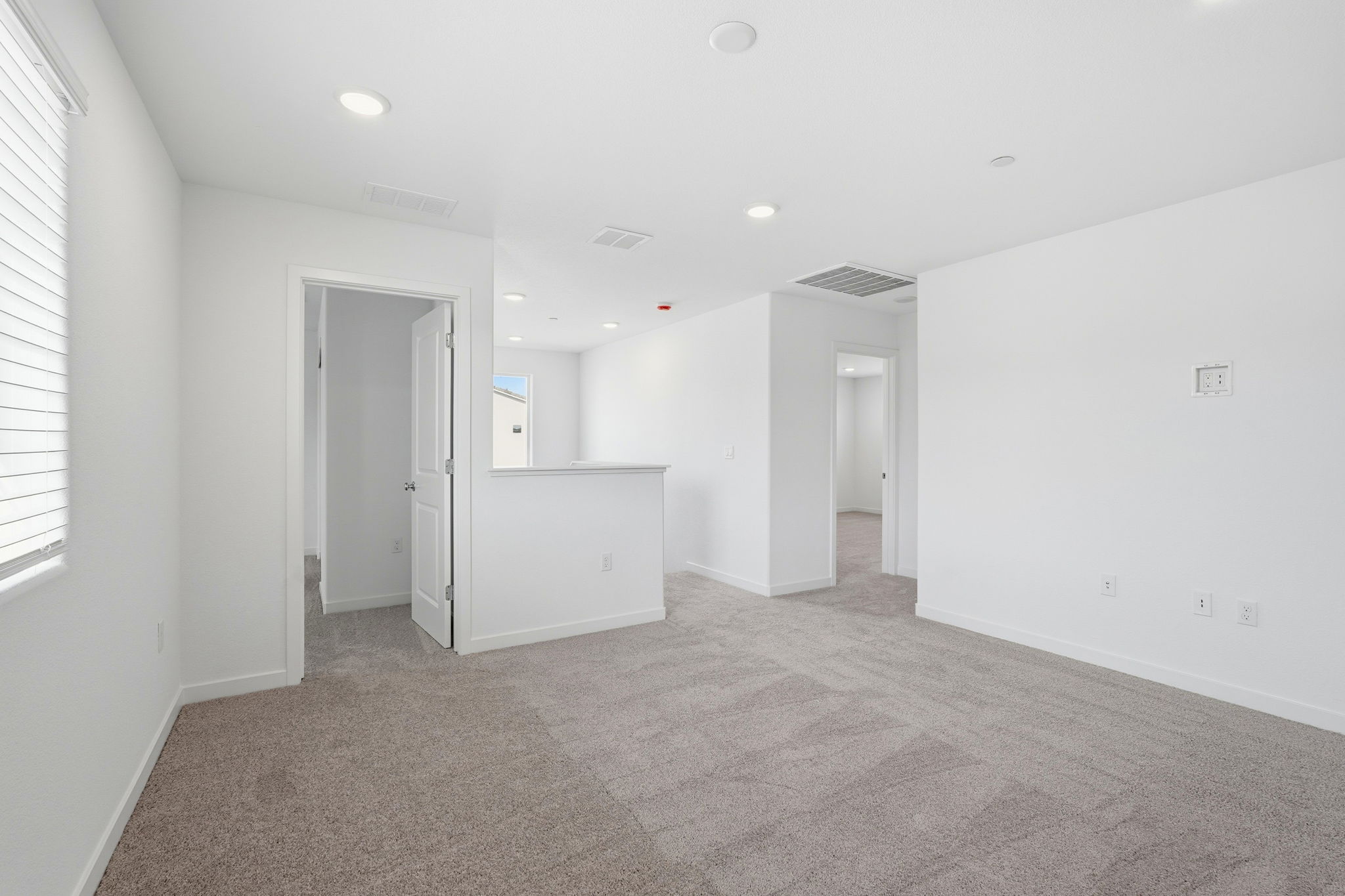 A room with white walls.