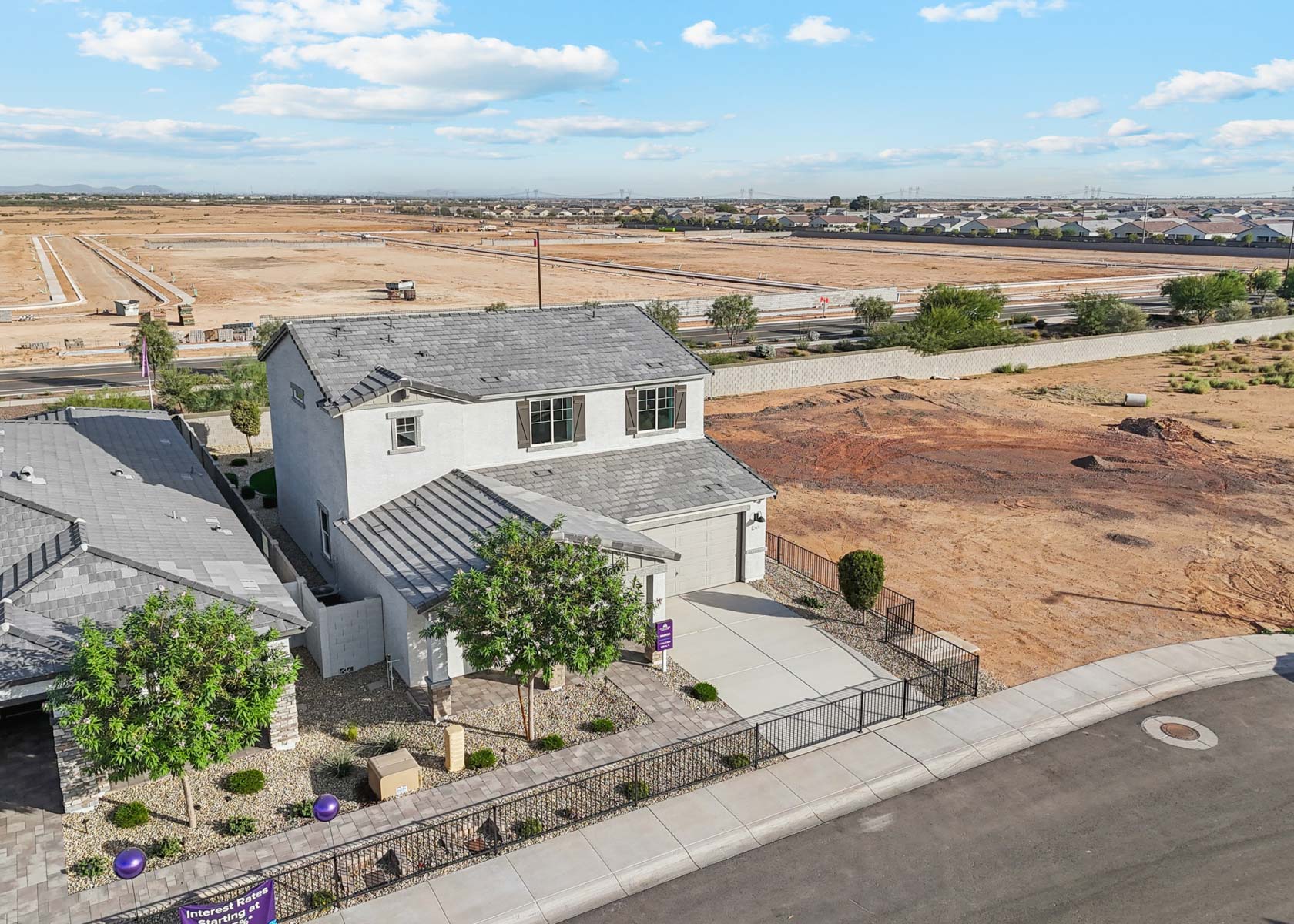 A building with a fence around it.