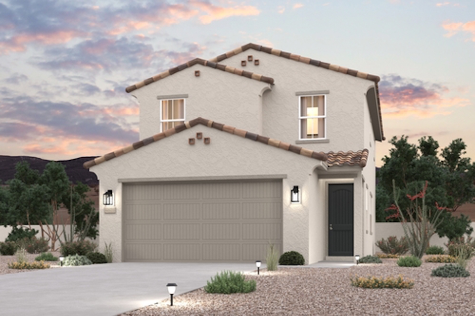 A house with a garage.