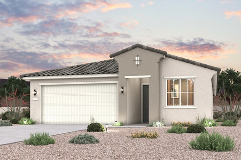 A house with a driveway.