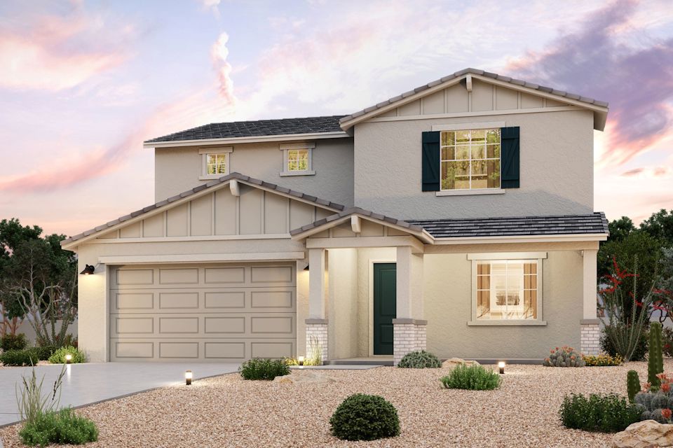 A house with a garage.