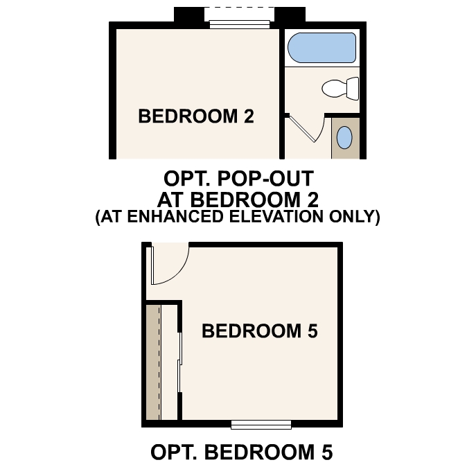 Diagram. Marion Floorplan, Upper Level Options