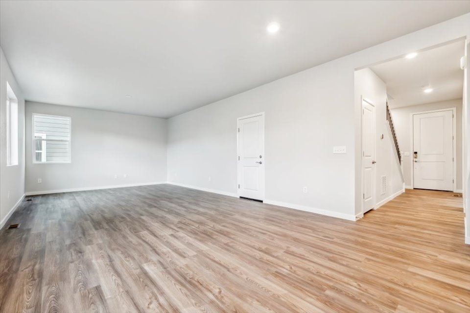 A room with white doors.