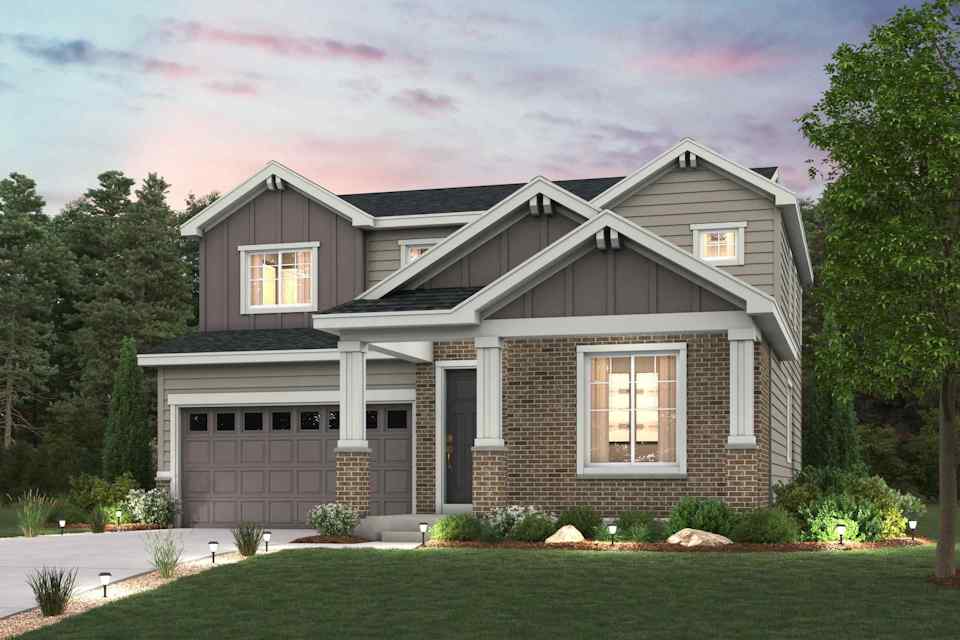 A house with a large front yard.