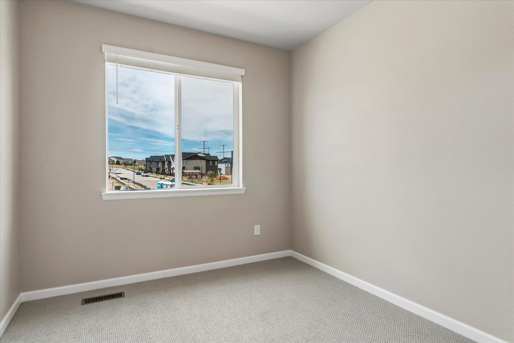 A room with a window.