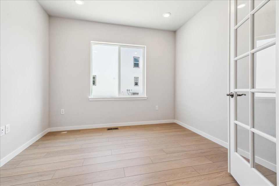 A room with white walls.