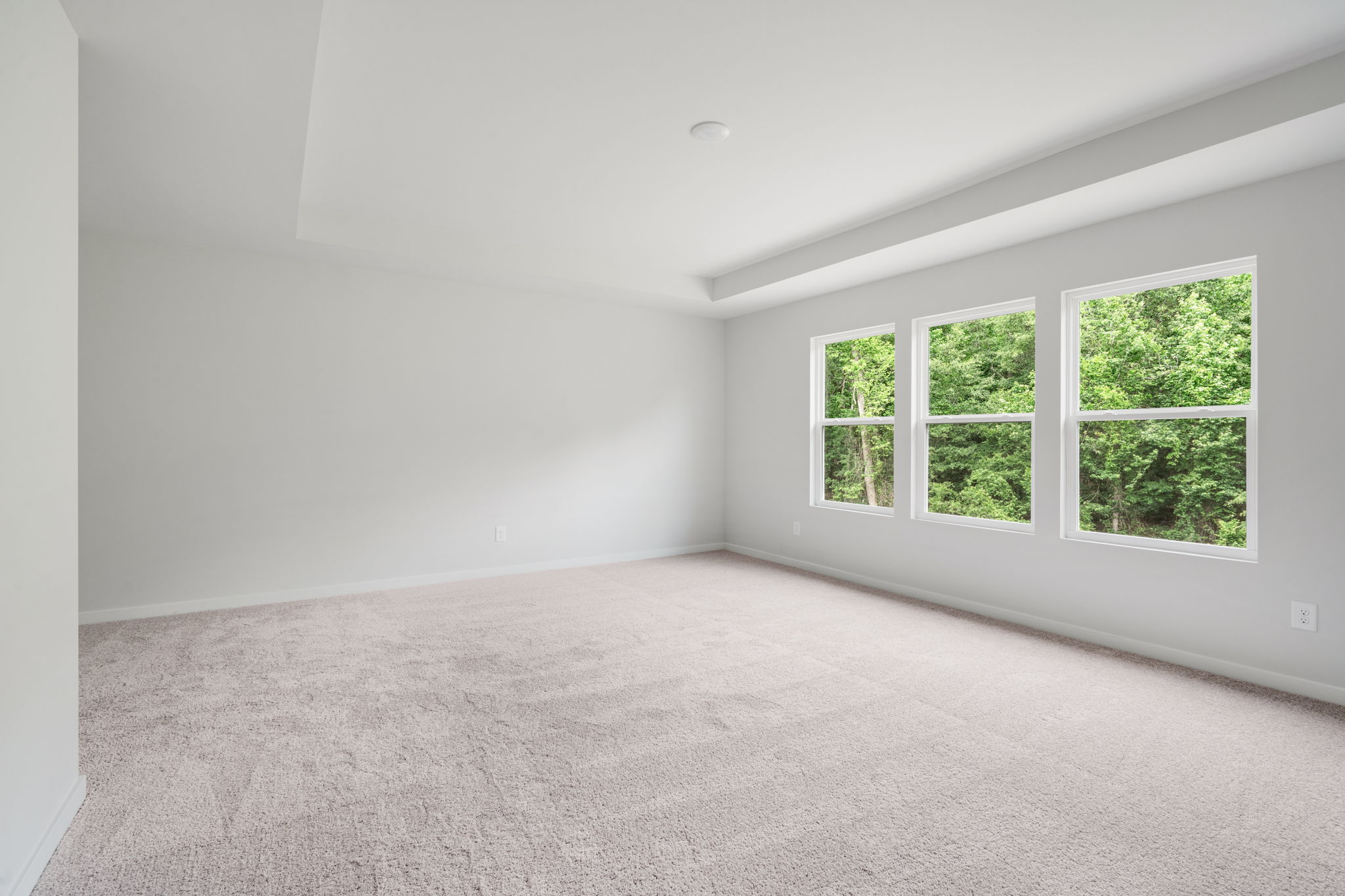 A room with windows.
