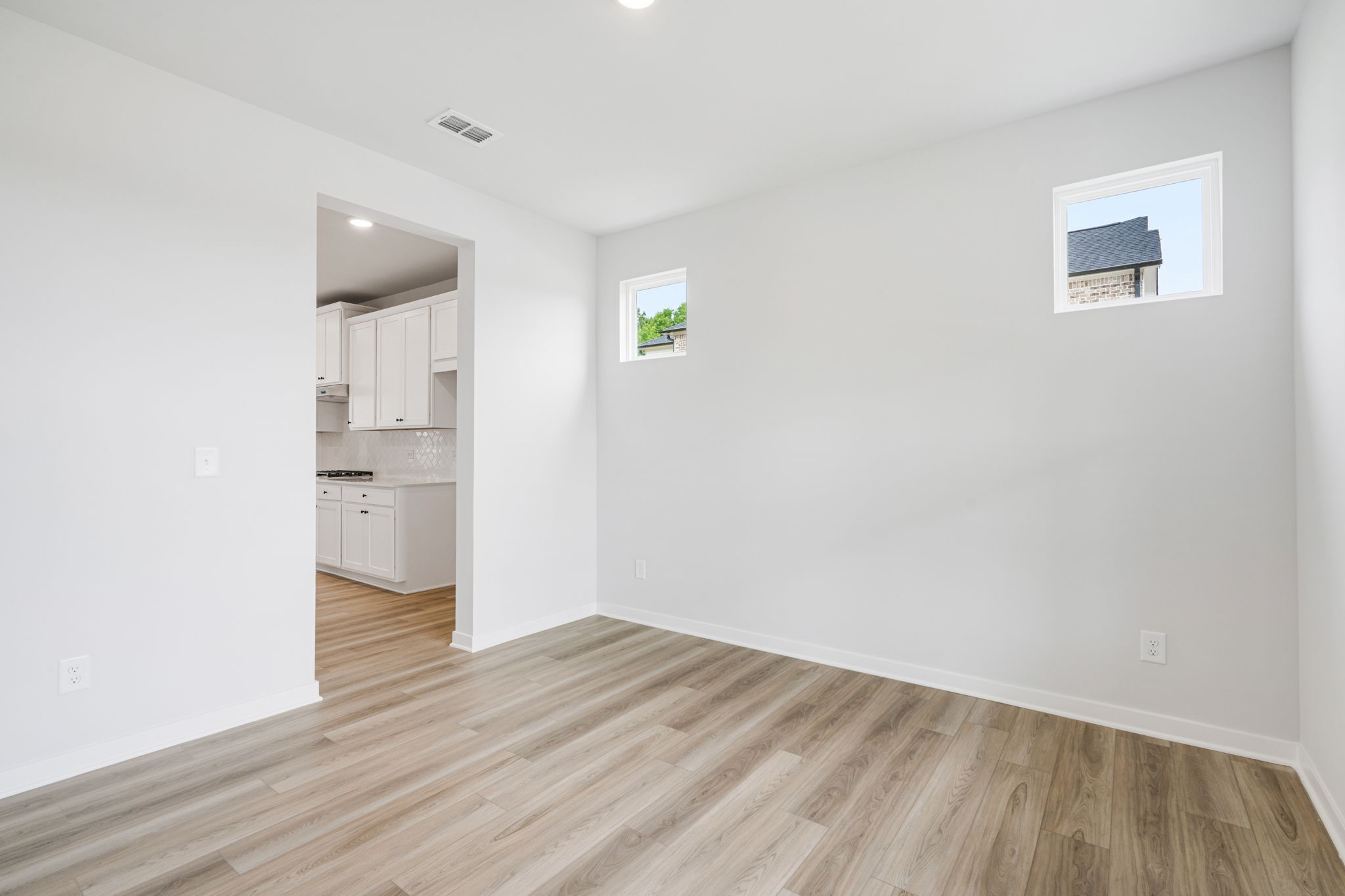 A room with white walls.