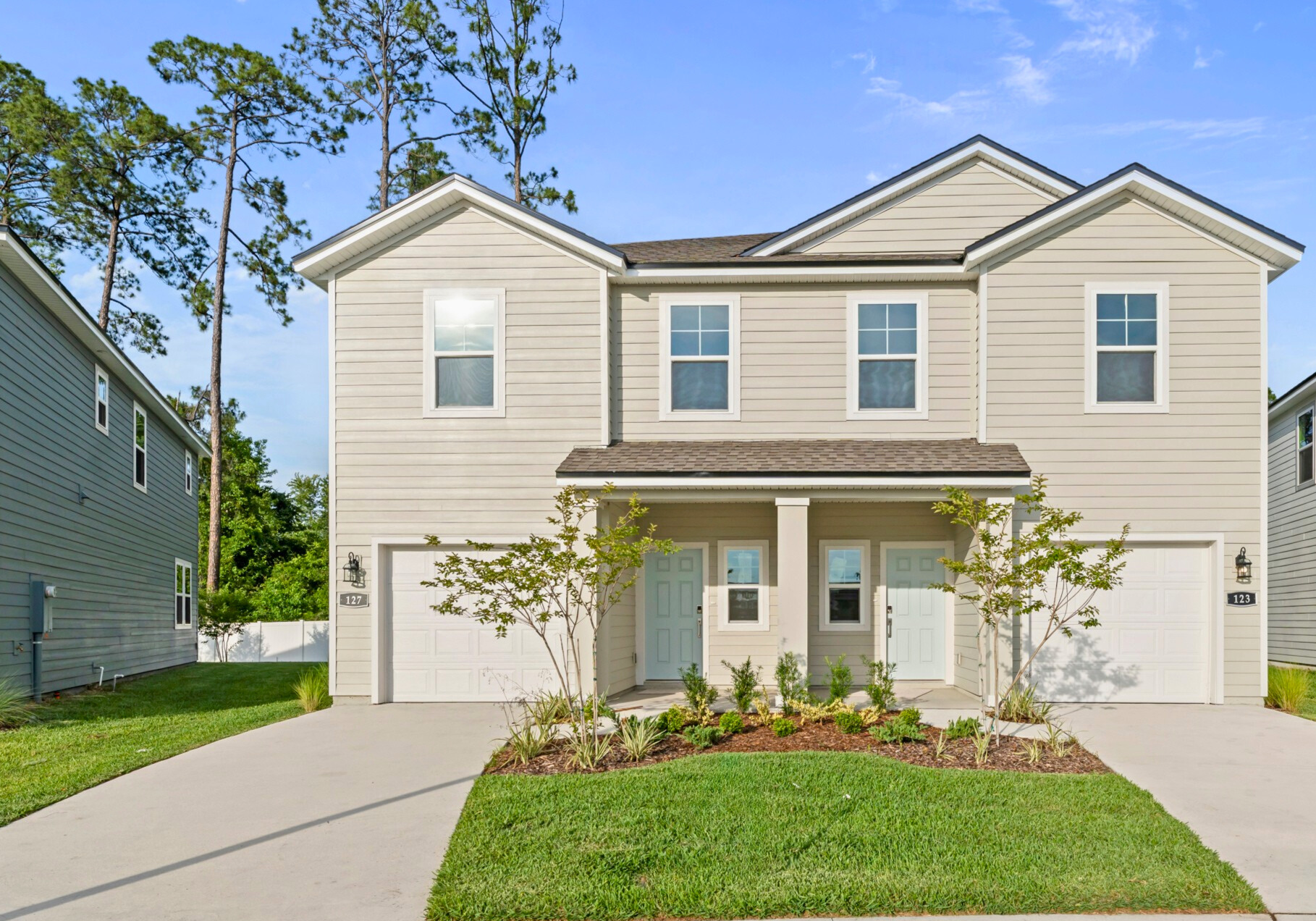 Davor Paired Home Exterior at The Landings at Pecan Park in Jacksonville