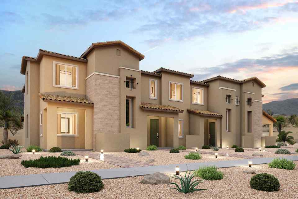 A large house with a courtyard.