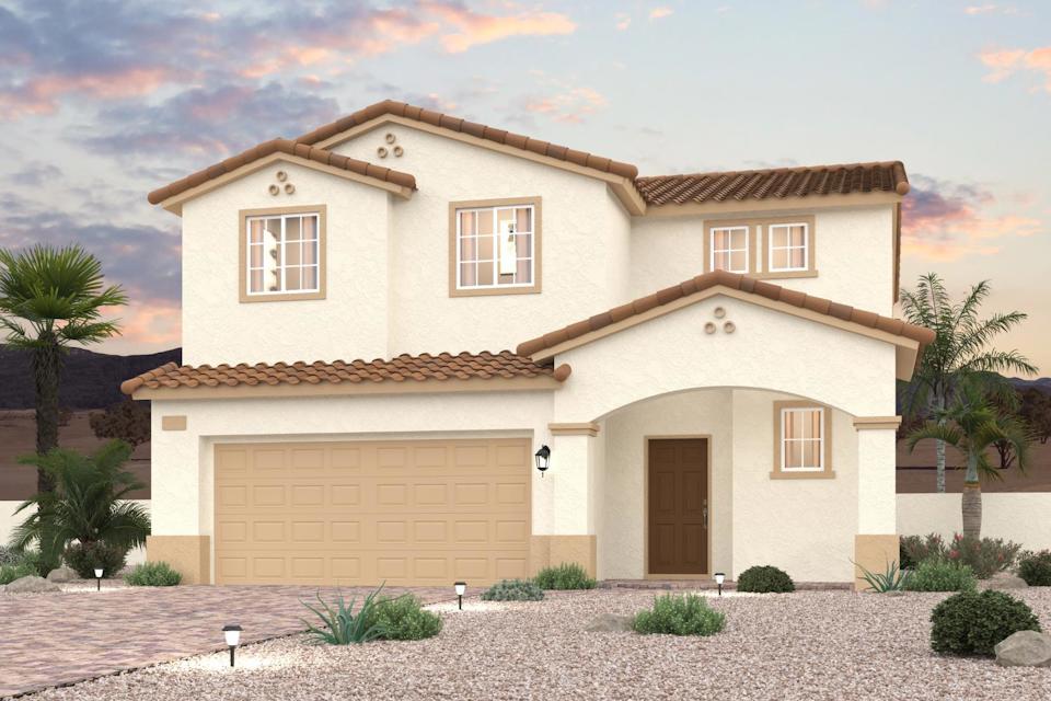 A house with a garage.