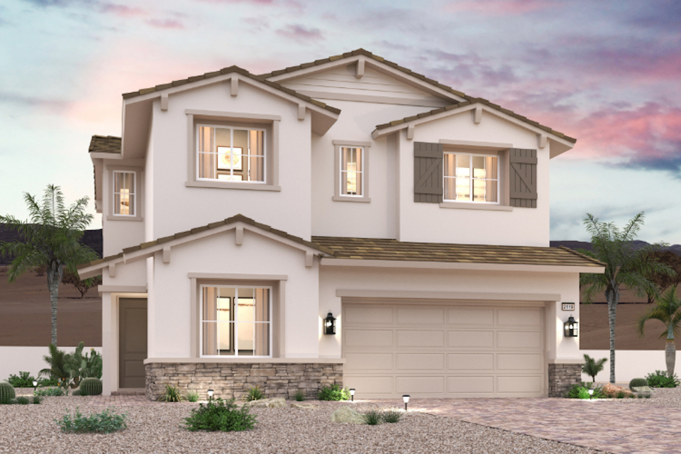 A house with a driveway.