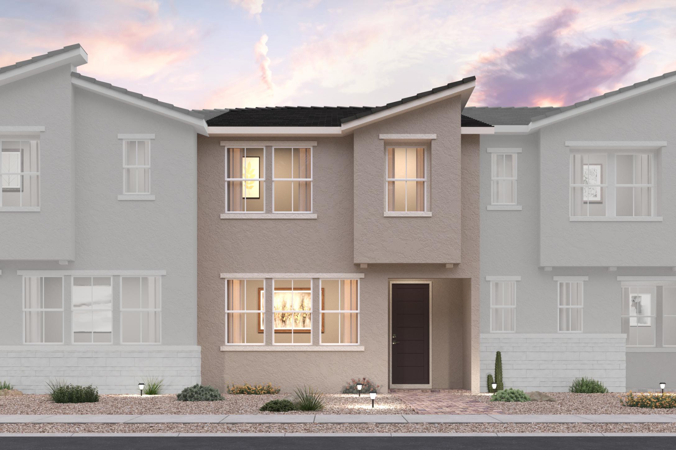 A large building with a parking lot.