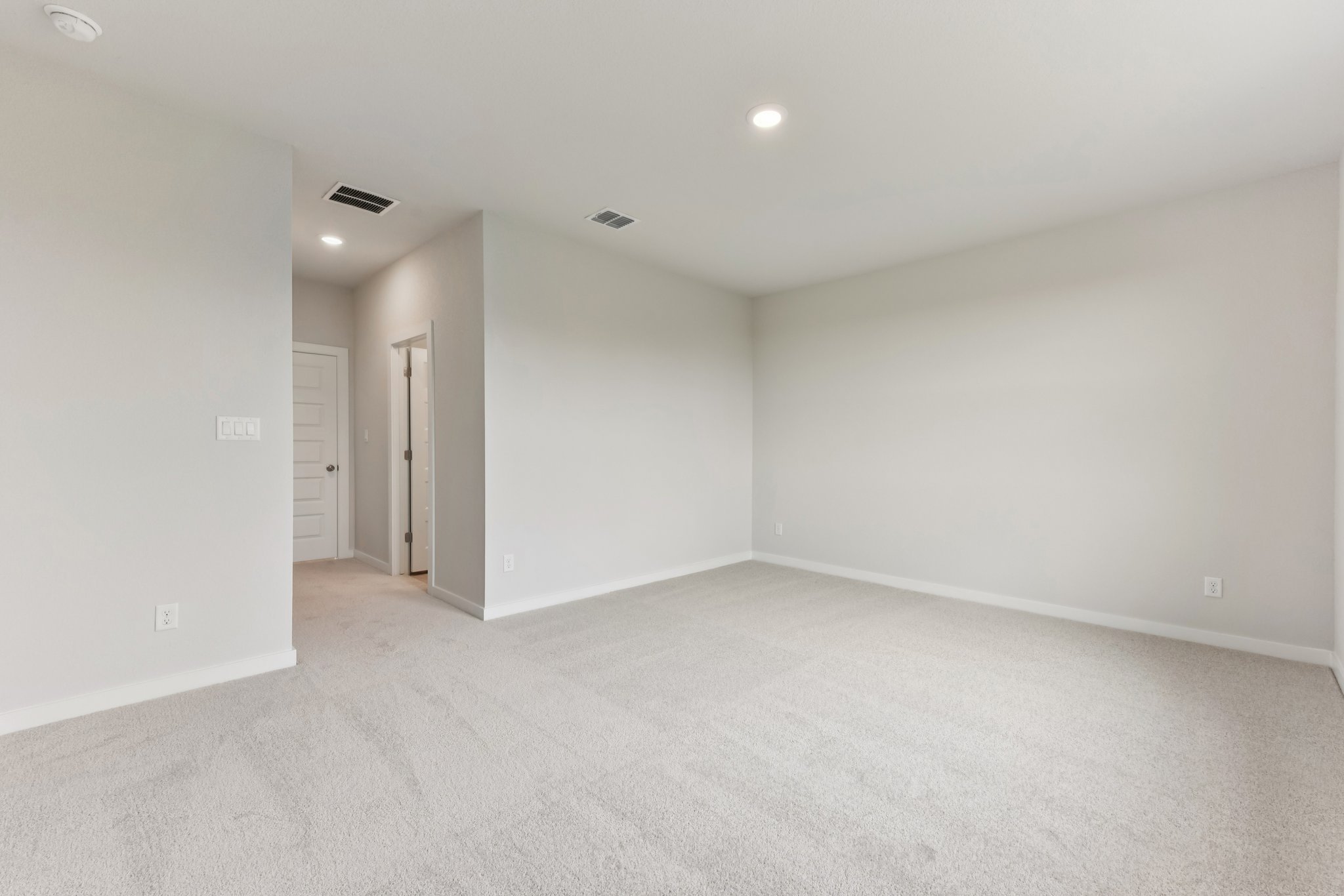 A room with white walls.