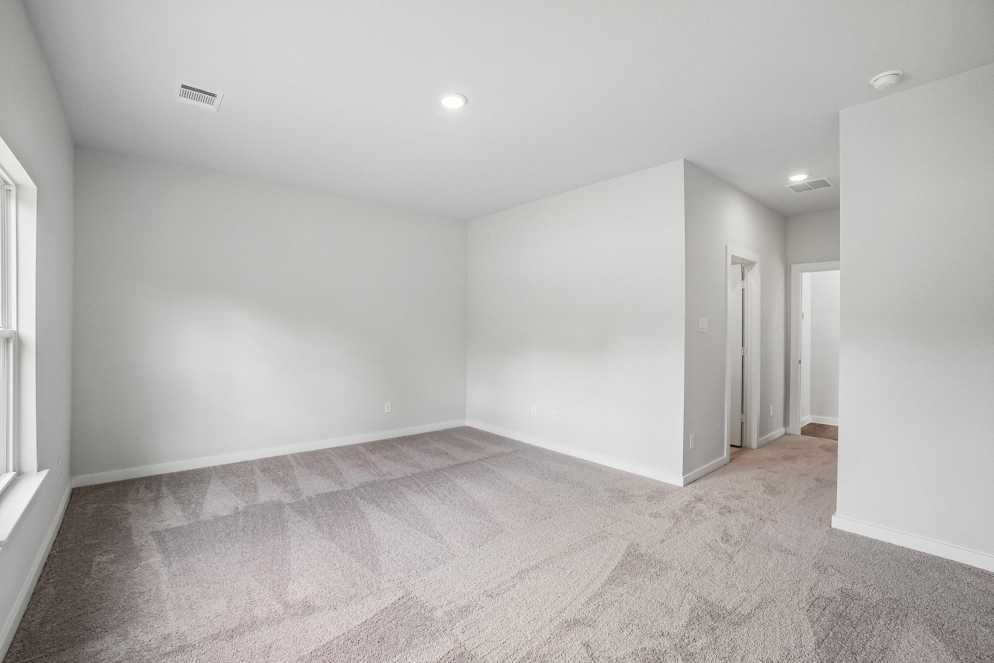 A room with white walls.