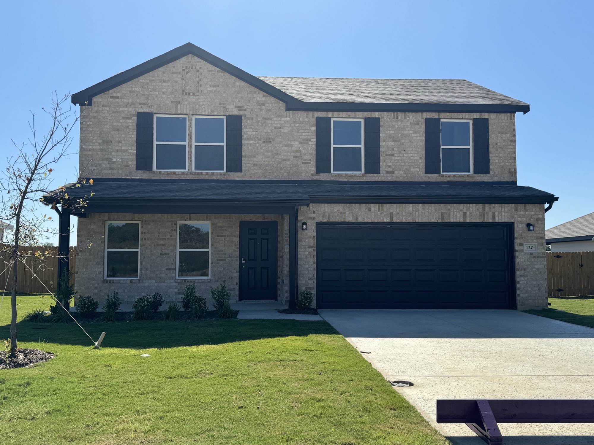 A house with a garage.