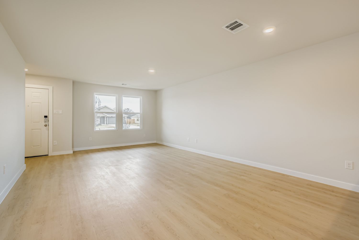 A room with white walls.