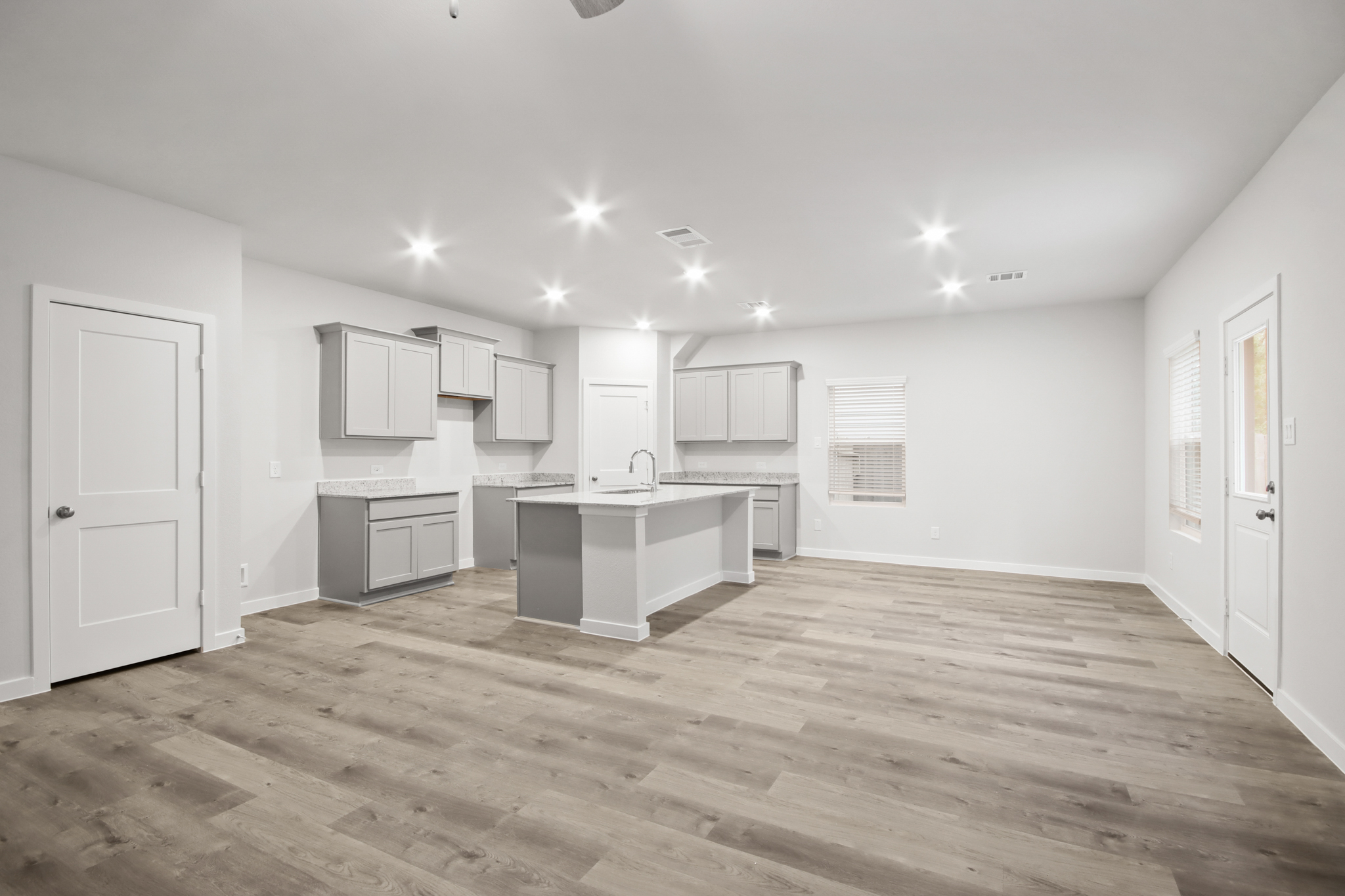 A large empty kitchen.