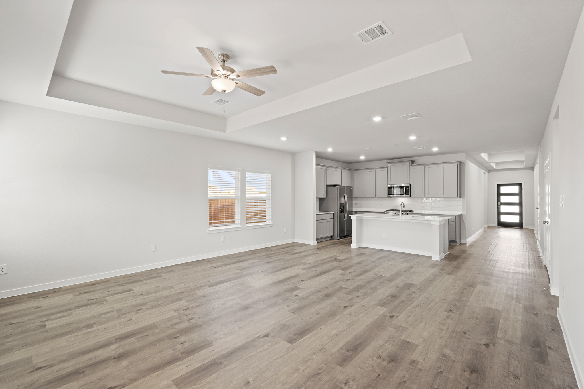 A large empty kitchen.