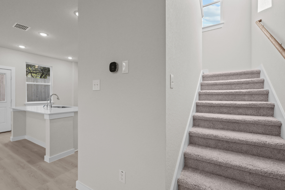 A staircase in a house.