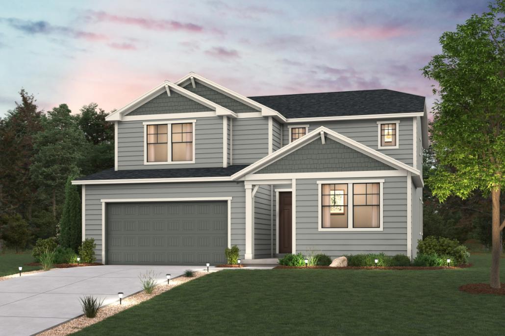 A house with a garage.