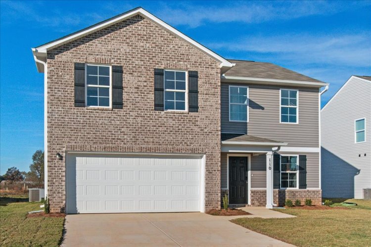 A house with a garage.