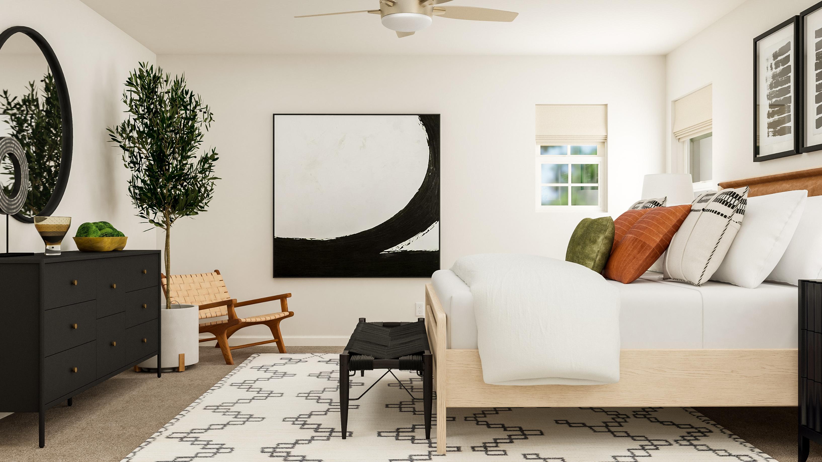 A living room with a couch and a table.