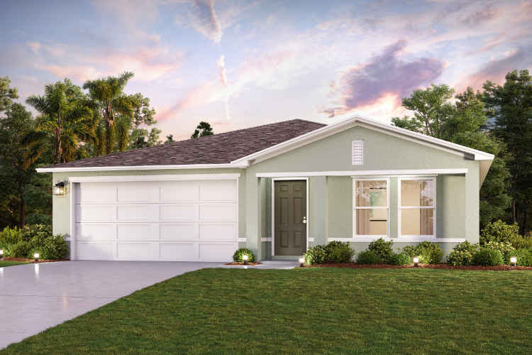 The Enclave at Scenic Terrace one-story stucco Quail Ridge Plan Elevation B
