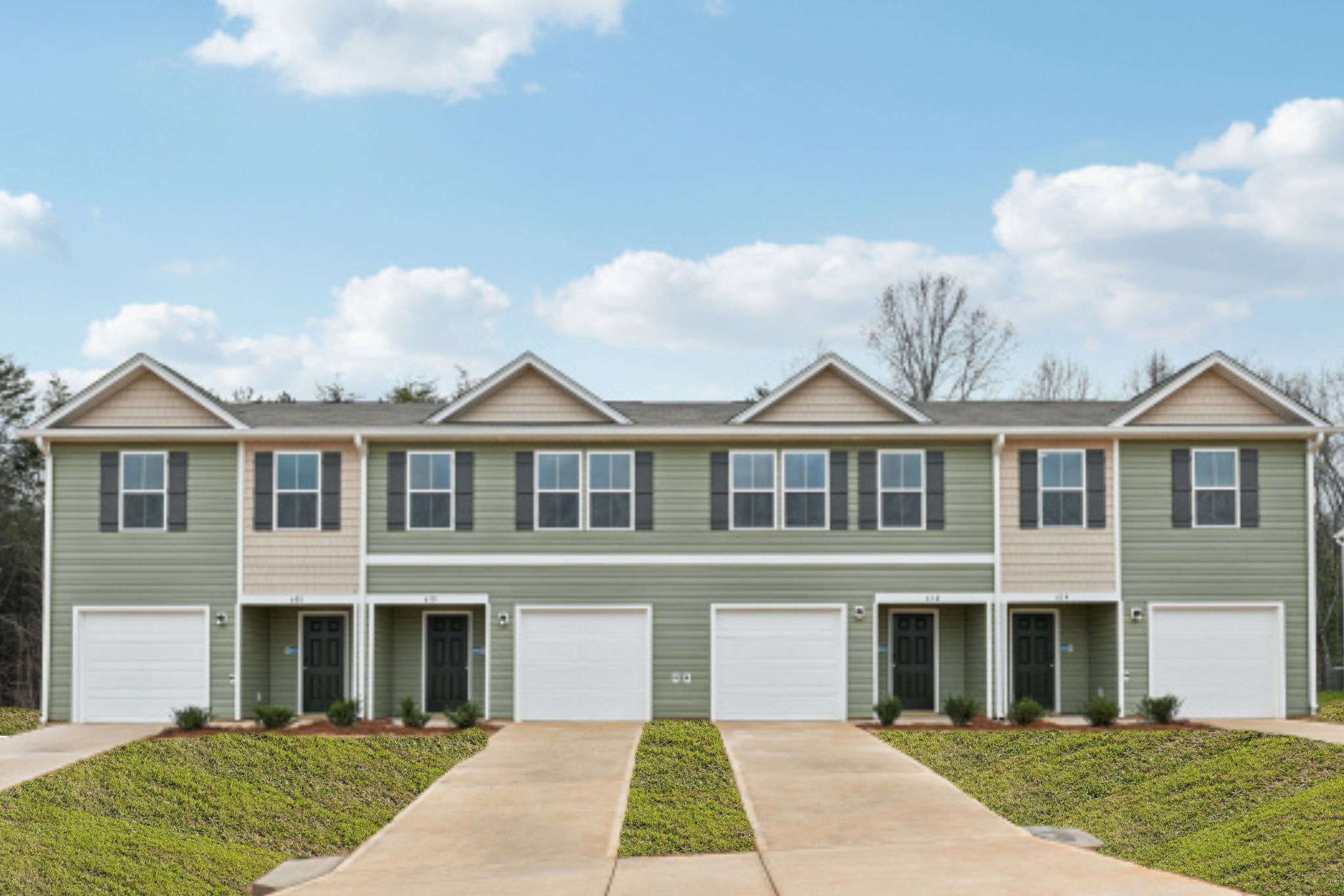 A house with a driveway.